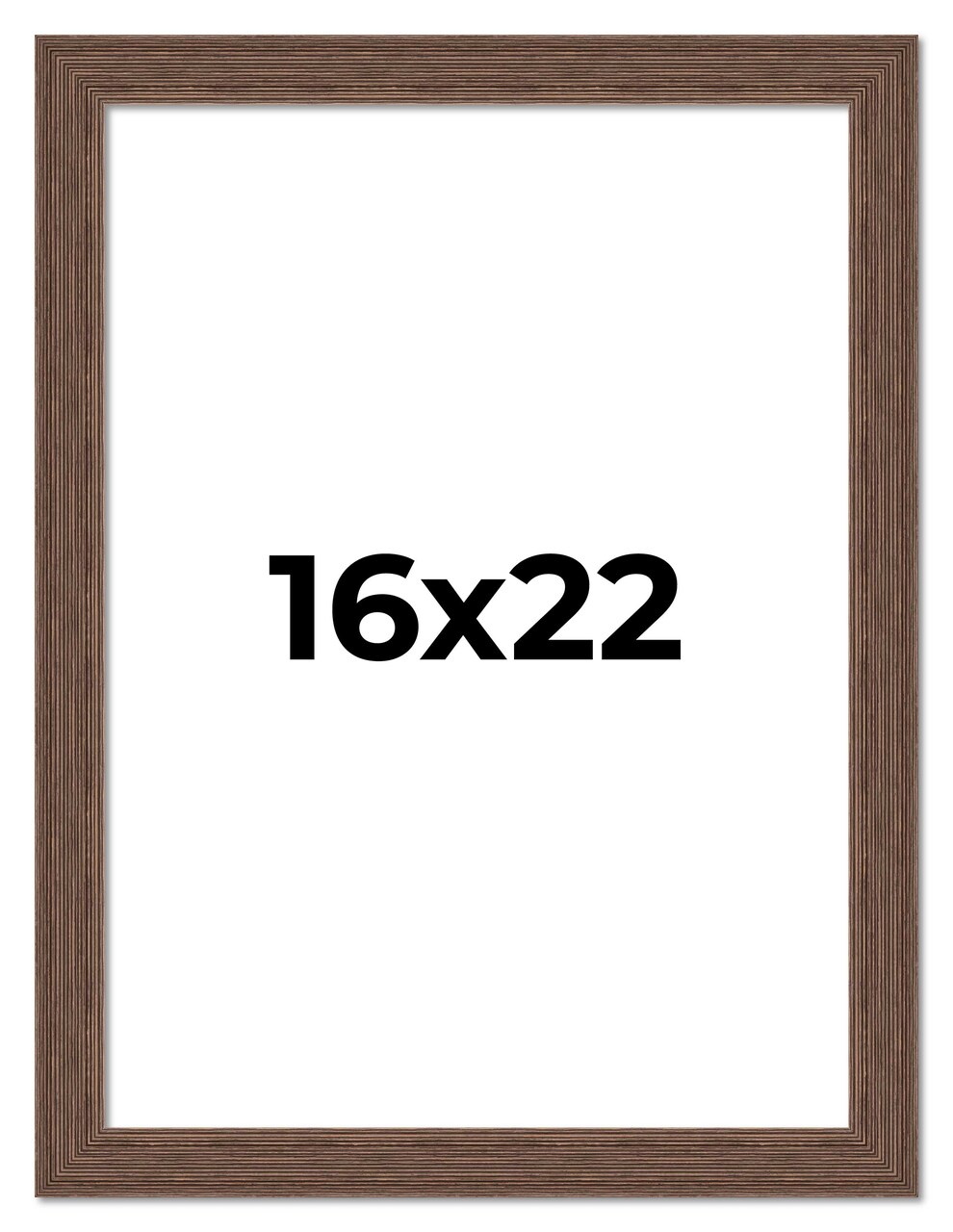 16x22 Wide Barnwood Picture Frame with UV-Resistant Acrylic & Acid Free Backing, Available in 6 Paint Finishes - Grey, Brown, White, and Black